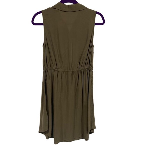 All Saints Women's Green Itaca Sleeveless Shirt Dress US Size‎ 4 - Picture 5 of 7